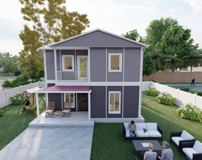 100m² Aspendos İki Katlı Prefabrik Ev