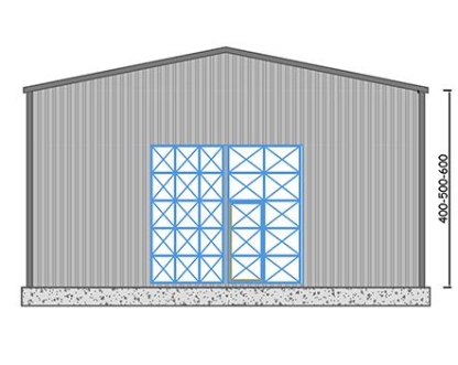 100m² Çelik Hangar Binası  100m² Çelik Hangar Binası