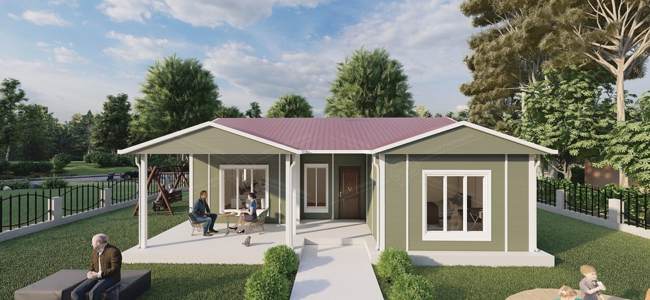100m² Tek Katlı Prefabrik Konut
