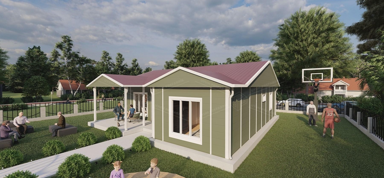 100m² Tek Katlı Prefabrik Konut