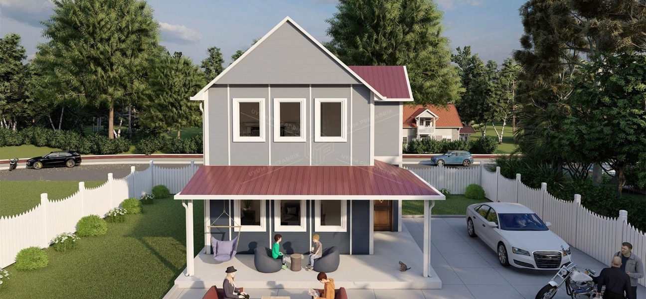 101m² Serindere Two-Storey Prefabricated House