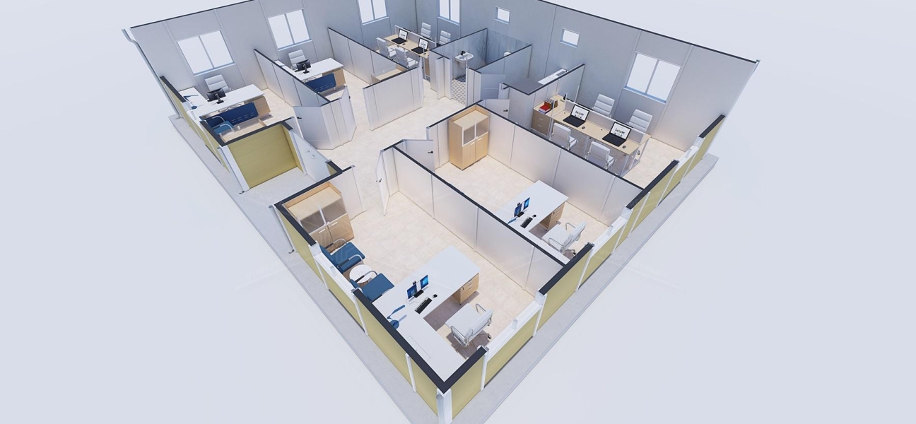 102m² Prefabrik Ofis Binası