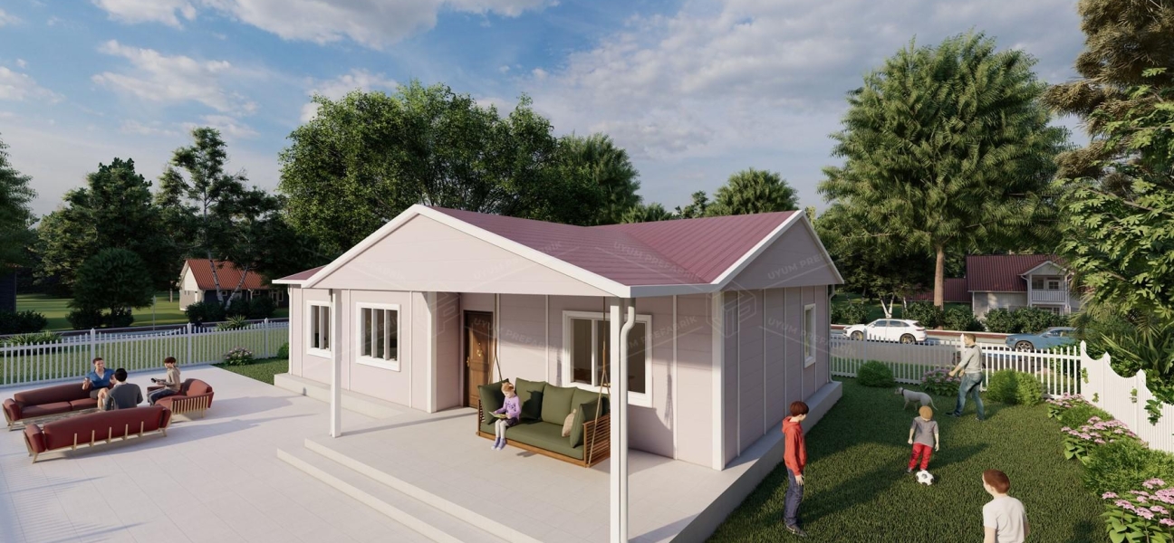 103m² Belek Tek Katlı Prefabrik Ev 