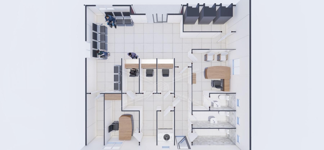 110m² Tek Katlı Prefabrik Banka Binası  110m² Tek Katlı Prefabrik Banka Binası