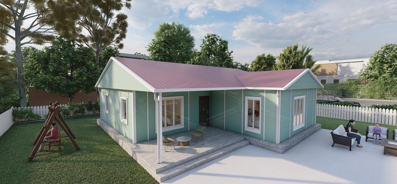 114m² Datça Single-Storey Prefabricated House