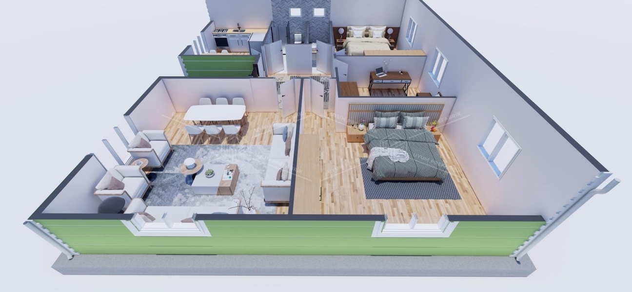 115m² Aksu Single-Story Steel Building 115m² Aksu Single-Story Steel Building