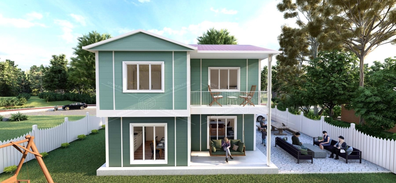 122m² İznik İki Katlı Prefabrik Ev