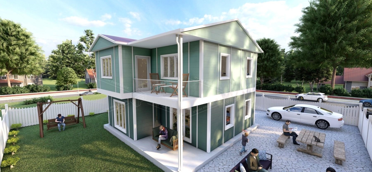 122m² İznik İki Katlı Prefabrik Ev