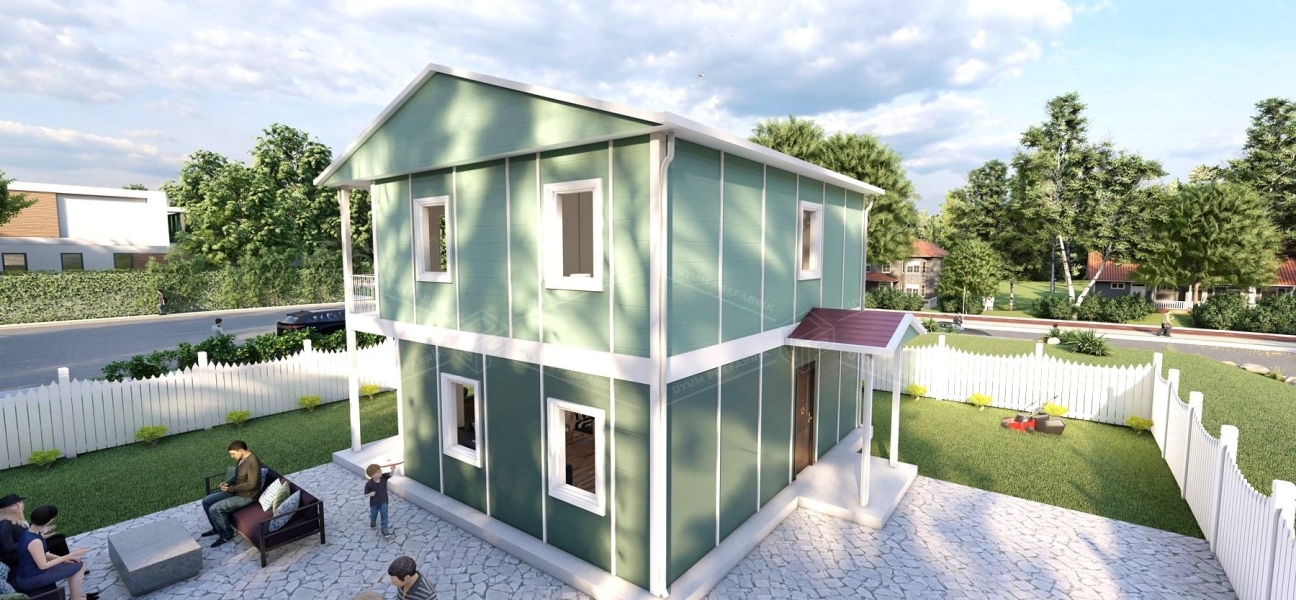 122m² İznik İki Katlı Prefabrik Ev