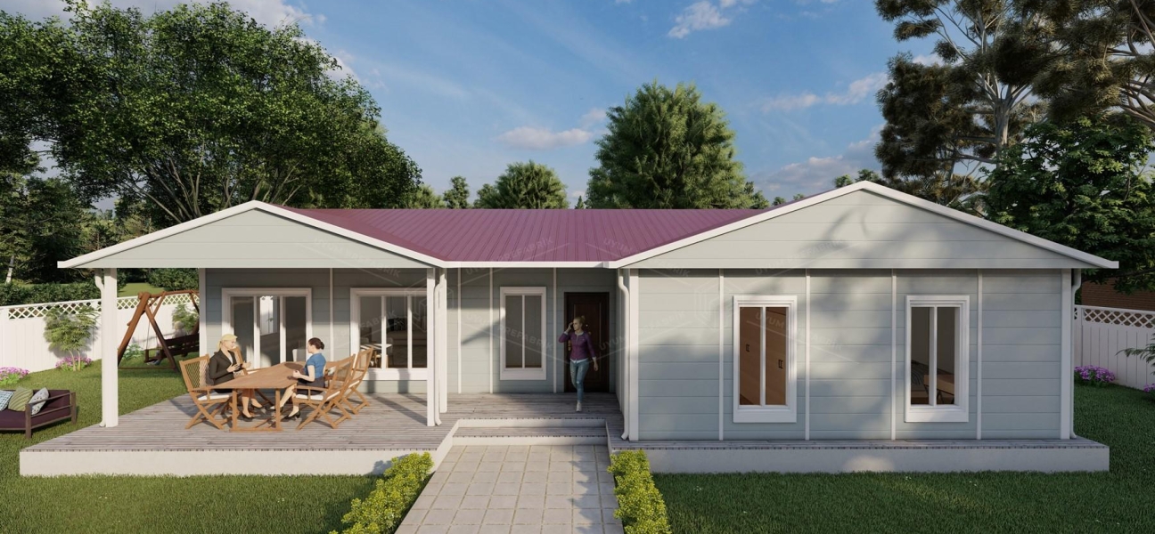 123m² Single Storey Prefabricated Houses