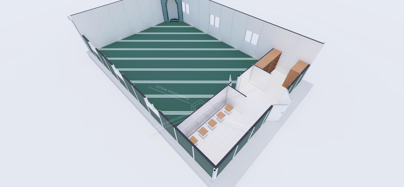 125m² Single-Storey Prefabricated Mosque Building