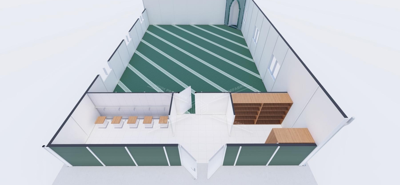 125m² Single-Storey Prefabricated Mosque Building