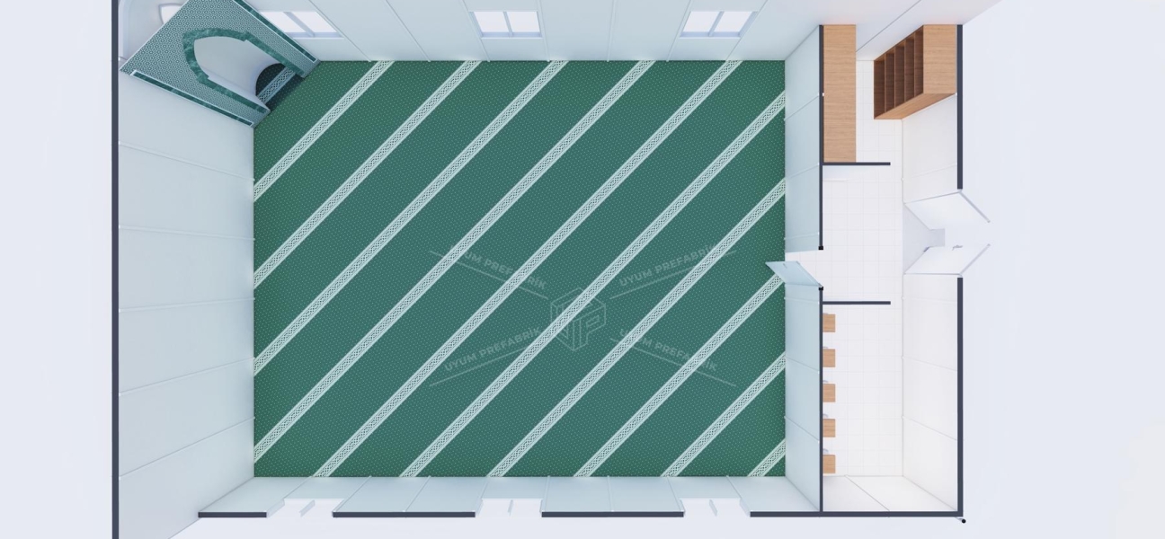 125m² Single-Storey Prefabricated Mosque Building