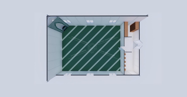 125m² Single-Storey Prefabricated Mosque Building