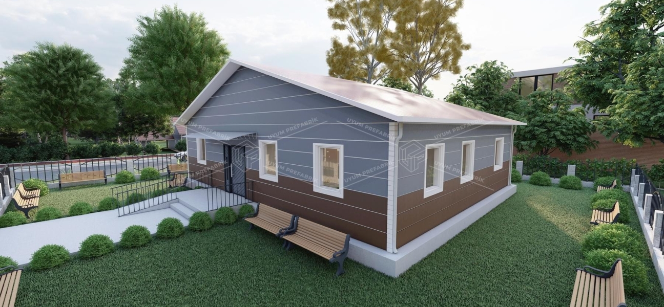 125m² Tek Katlı Çelik ASM Binası 125m² Tek Katlı Çelik ASM Binası