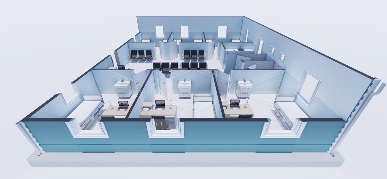 125m² Tek Katlı Çelik ASM Binası 125m² Tek Katlı Çelik ASM Binası