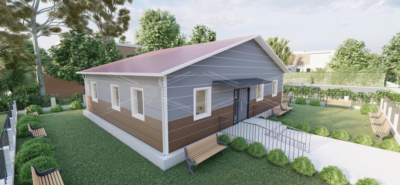 125m² Tek Katlı Çelik ASM Binası 125m² Tek Katlı Çelik ASM Binası