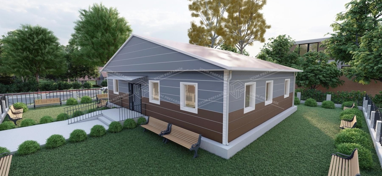 125m² Tek Katlı Çelik ASM Binası 125m² Tek Katlı Çelik ASM Binası