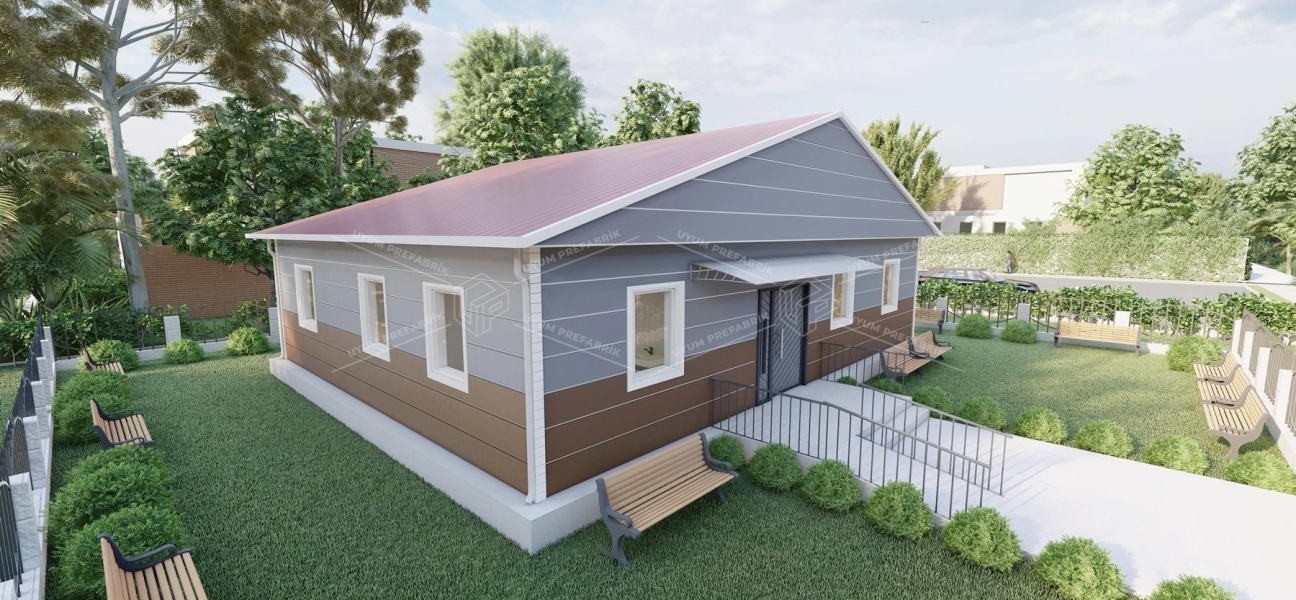 125m² Tek Katlı Çelik ASM Binası 125m² Tek Katlı Çelik ASM Binası