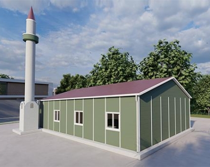 125m² Tek Katlı Prefabrik Mescit Binası  125m² Tek Katlı Prefabrik Mescit Binası