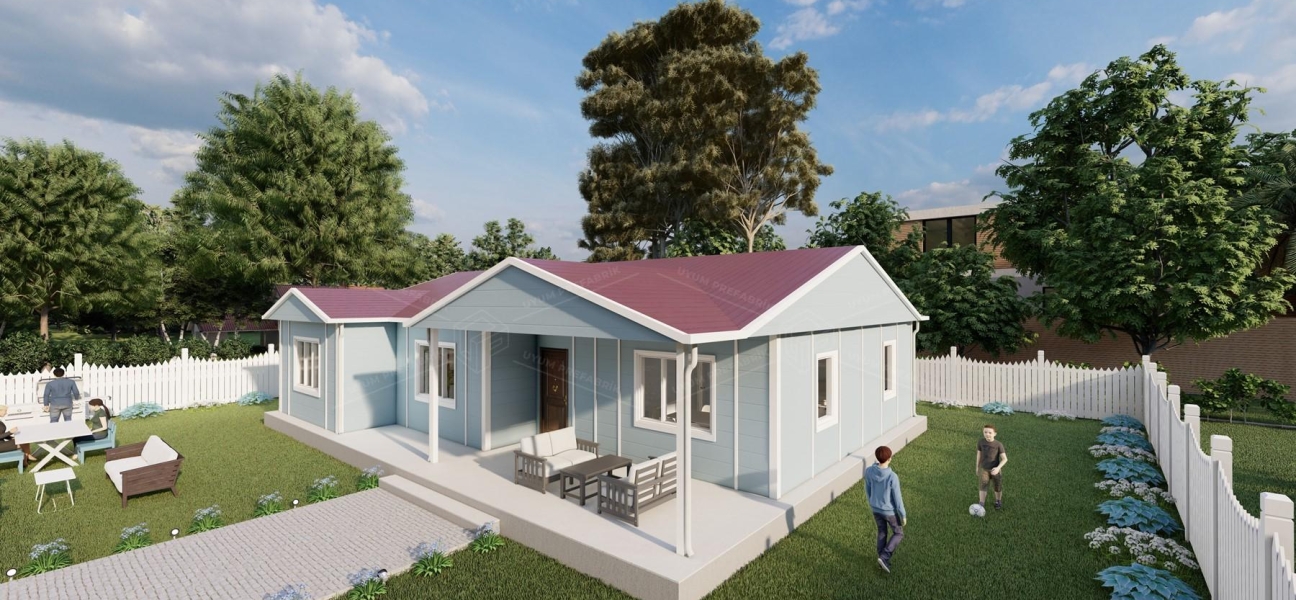 126m² Efes Tek Katlı Prefabrik Ev 