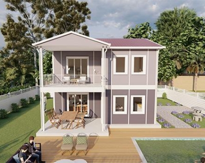 128m² Pamukkale İki Katlı Prefabrik Ev