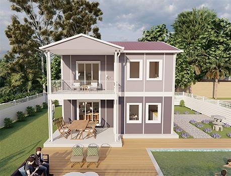 128m² Pamukkale Two-Storey Prefabricated House