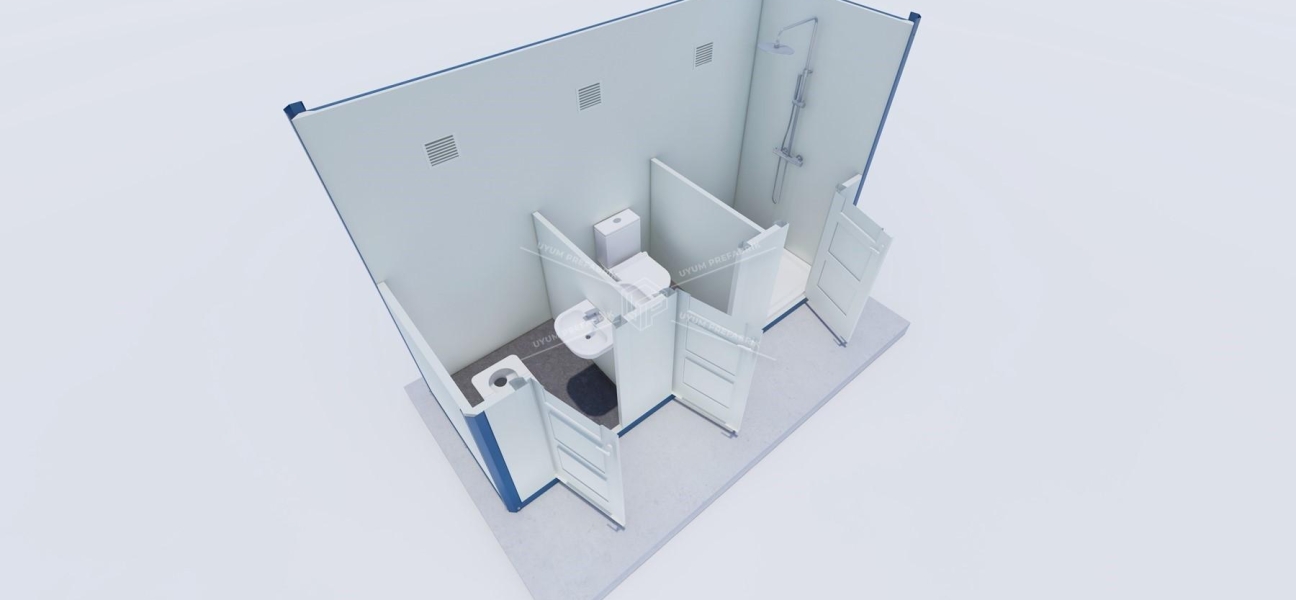 130x340 Panel Cabin WC-Shower