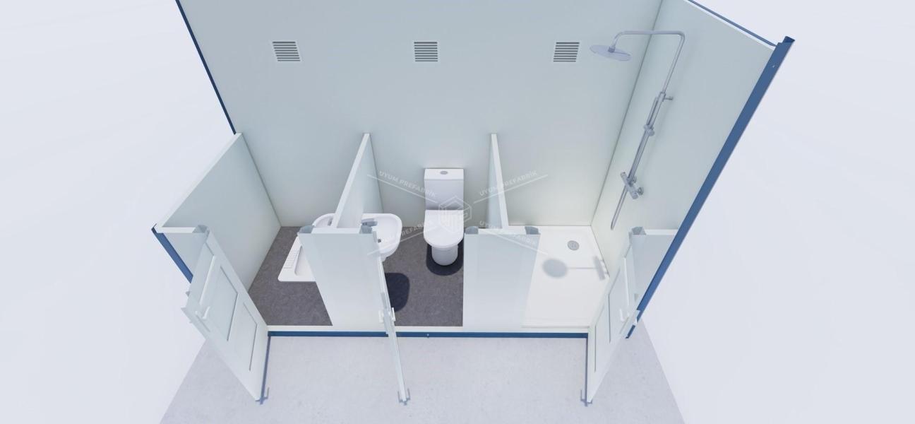 130x340 Panel Cabin WC-Shower