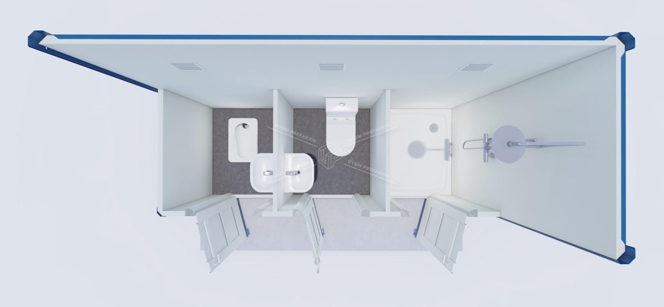 130x340 Panel Cabin WC-Shower