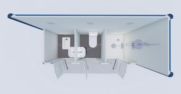 130x340 Panel Cabin WC-Shower