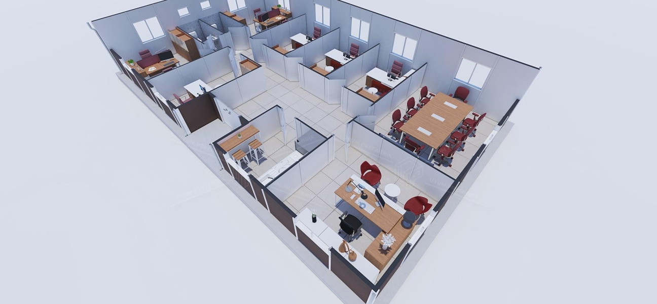 136m² Prefabricated Office Building