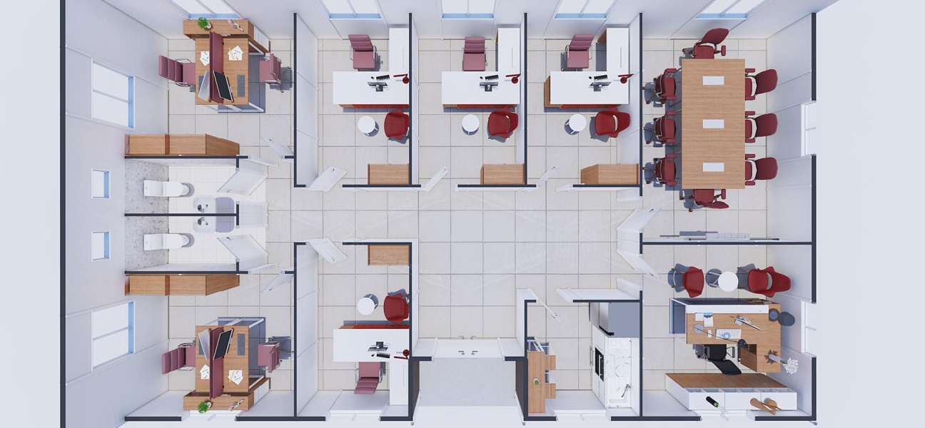 136m² Prefabricated Office Building