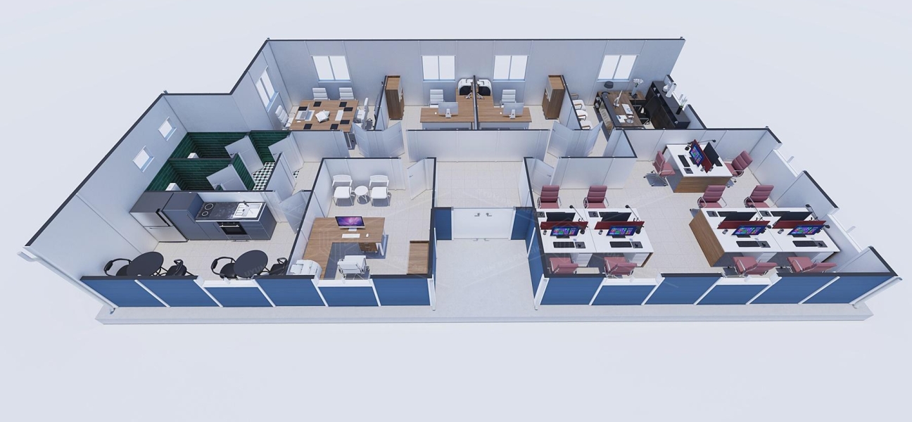 137m² Prefabrik Ofis Binası