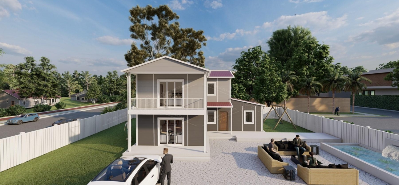 145m² Yedigöller İki Katlı Prefabrik Ev