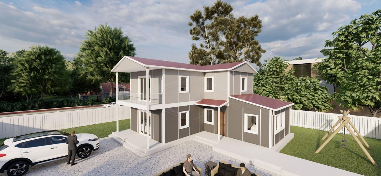 145m² Yedigöller Two-Storey Prefabricated House