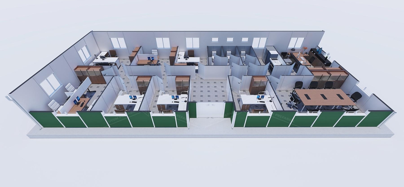 146m² Prefabricated Office Building