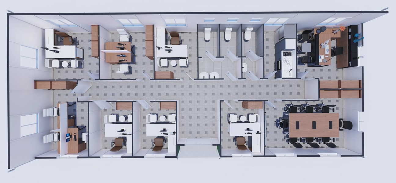 146m² Prefabricated Office Building