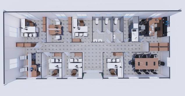 146m² Prefabricated Office Building