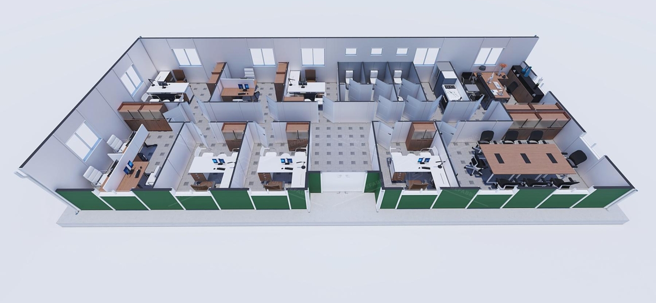 146m² Prefabrik Ofis Binası