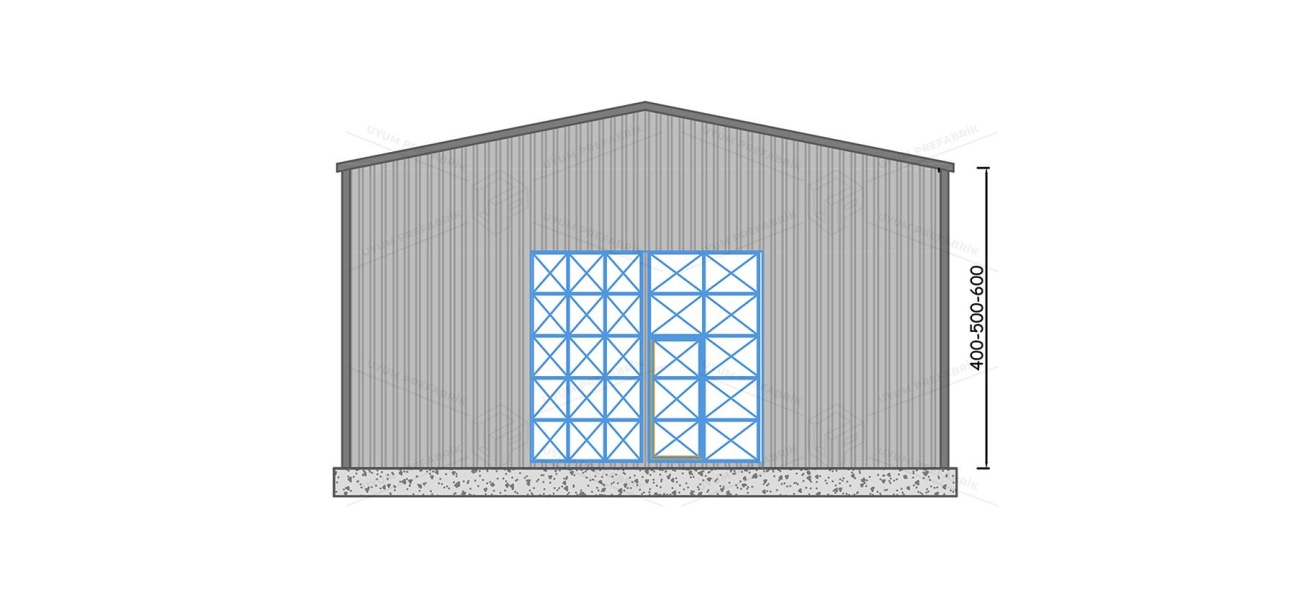 150m² Çelik Hangar Binası  150m² Çelik Hangar Binası