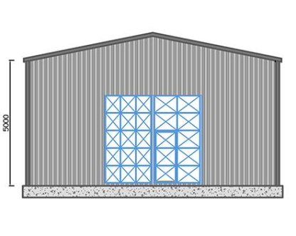150m² Çelik Hangar Binası  150m² Çelik Hangar Binası