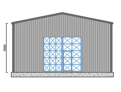 150m² Çelik Hangar Binası  150m² Çelik Hangar Binası