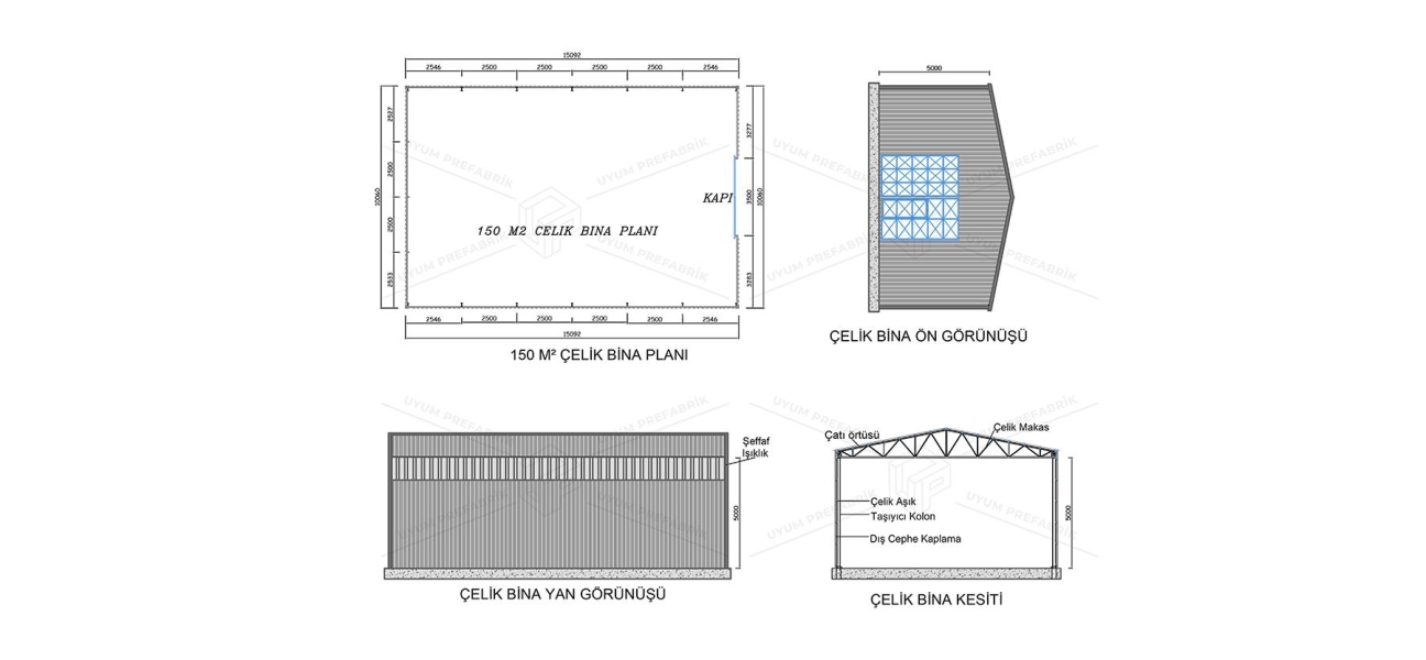 150m² Steel Hangar Building