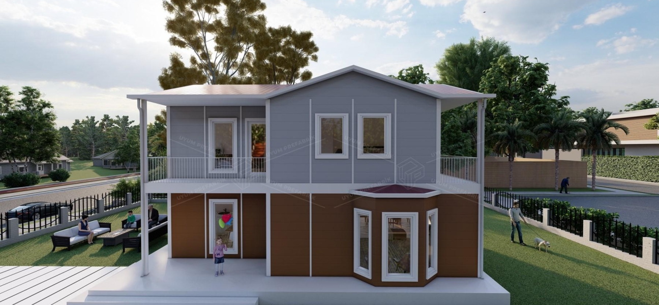 155m² Eğirdir Two-Storey Prefabricated House
