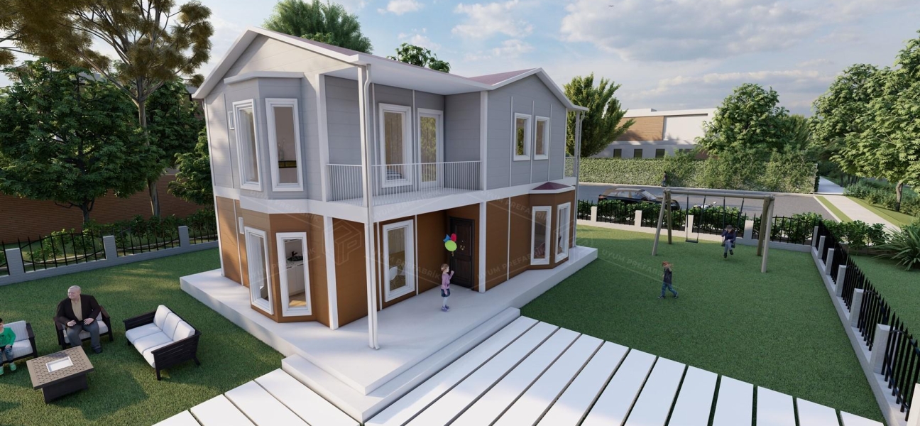 155m² Eğirdir Two-Storey Prefabricated House