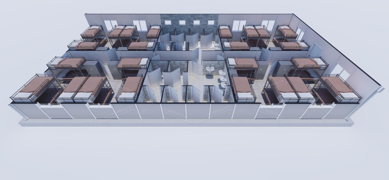 159m² Prefabricated Dormitory Building