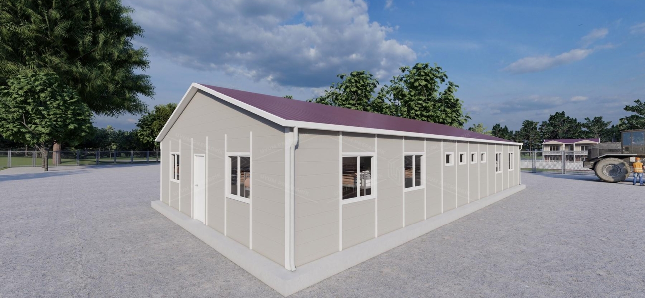 159m² Prefabrik Yatakhane Binası 159m² Prefabrik Yatakhane Binası