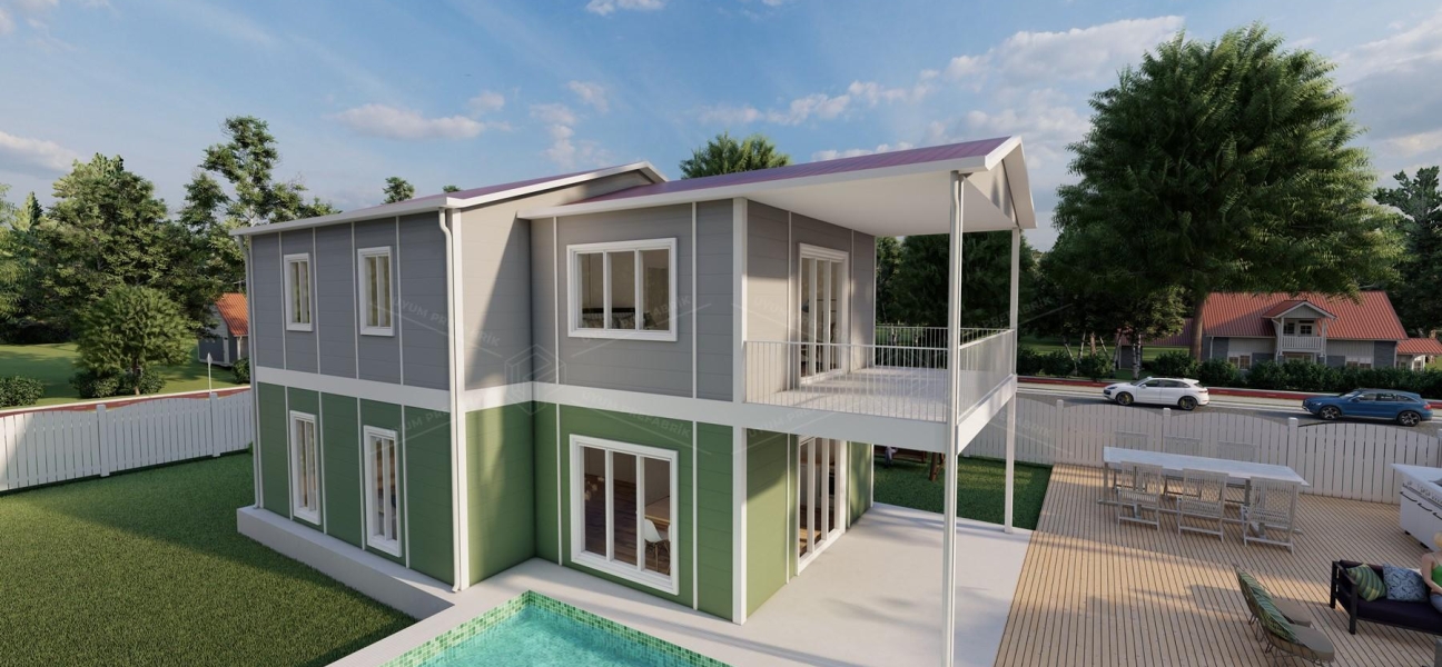 165m² Ahlat İki Katlı Prefabrik Ev