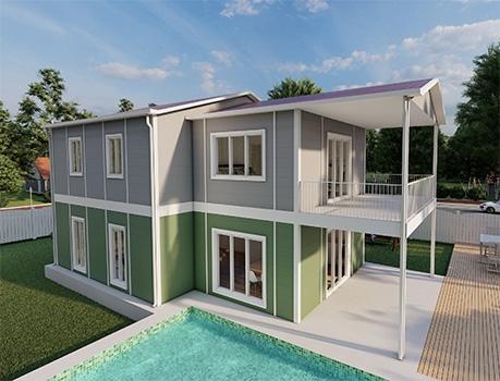 165m² Ahlat İki Katlı Prefabrik Ev 165m² Ahlat İki Katlı Prefabrik Ev